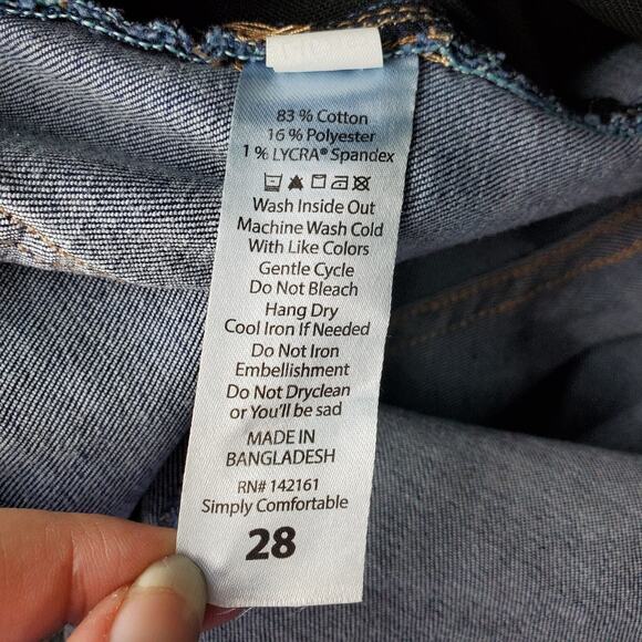 Lularoe Womens Blue High Rise Simply Comfortable Stretch Jeans Size 28 - Picture 5 of 6